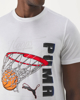 Immagine di PUMA - T shirt bianca da uomo con stampa frontale