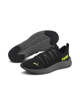 Immagine di PUMA SOFTRIDE ONE4ALL - Scarpa da running nera e verde lime da uomo in mesh traspirante