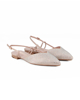 Immagine di MISS GLOBO - Ballerina slingback nude raso con strass e sottopiede in memory foam