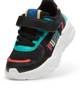 Immagine di PUMA TRINITY LITE R, S, B AC+ Inf- Sneakers da bambino nera con dettagli colorati. Numerata 21/27 - 395465-02