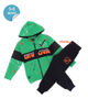Immagine di GIVOVA - COMPLETO TUTA BAMBINO VERDE E NERO CON FELPA FULL ZIP