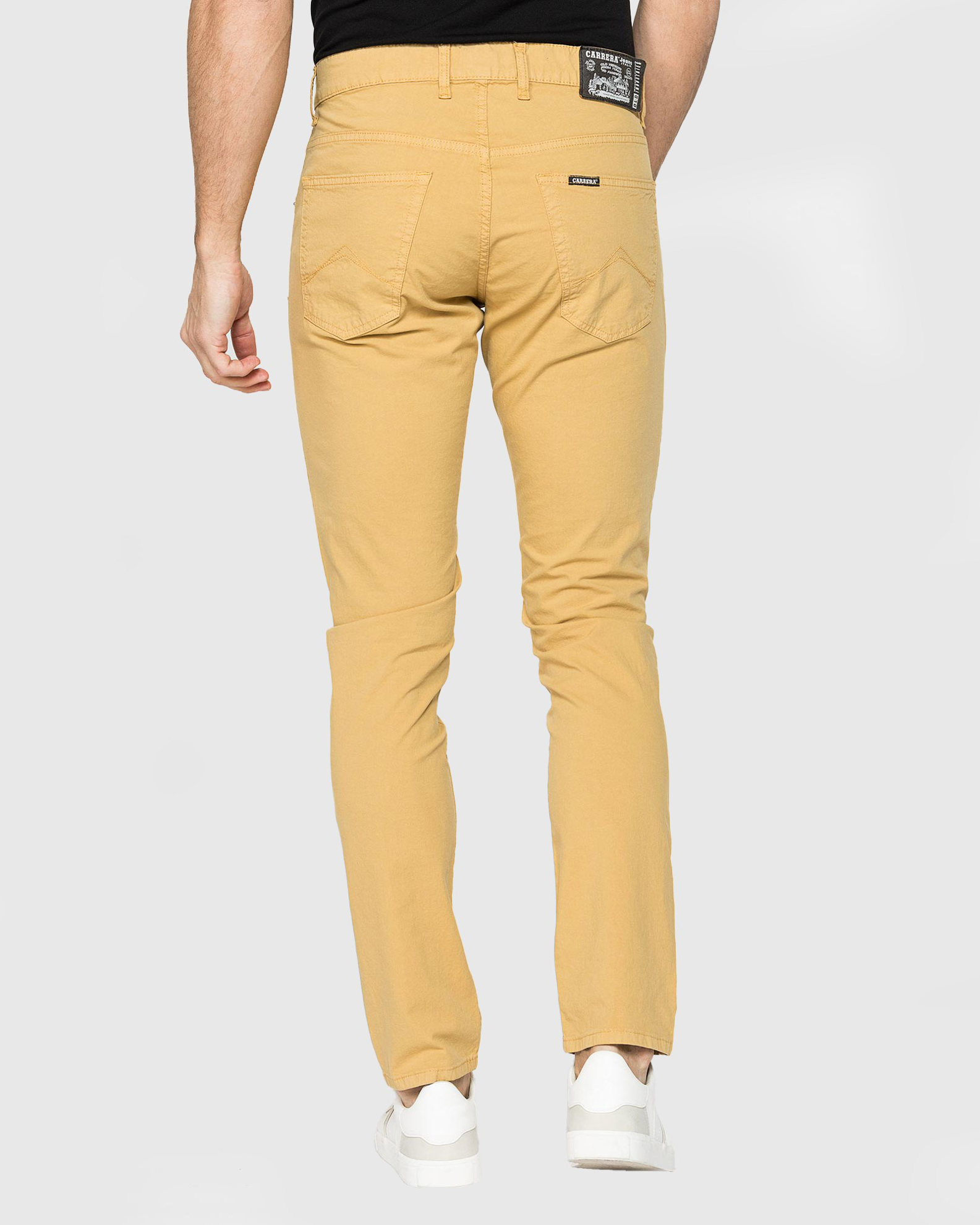Pantaloni bambino ginnastica regular fit felpati con tasche beige