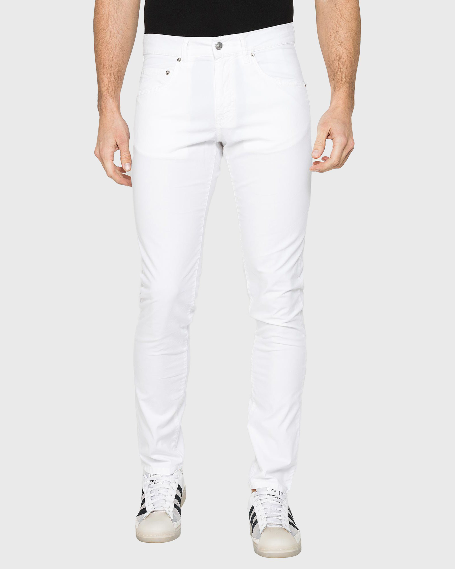 Tiefer V-Ausschnitt Confezione Da 2 Magliette Uomo Bianche - Scollo A V Extra Profondo, Slim Fit, Cotone Biologico Con Elastan, Morbide