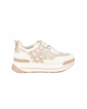 Immagine di MISS GLOBO - Scarpa sneakers bianca e beige con platform