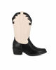 Immagine di DAMEROSE - Texano camperos bicolore beige e nero tacco 5cm