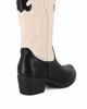 Immagine di DAMEROSE - Texano camperos bicolore beige e nero tacco 5cm