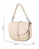 Immagine di DIVAS - Borsa beige in VERA PELLE con doppia patta, MADE IN ITALY