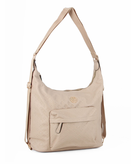 Immagine di JUST GOLF - Borsa/zaino beige loggata con tasca frontale