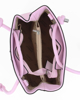 Immagine di ENRICO COLLEZIONE - Borsetta due manici lilla chiaro con tracolla removibile