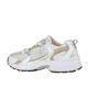 Immagine di NEW BALANCE 530 - Sneaker da donna bianca, grigia e oro con intersuola ABZORB - MR530RD