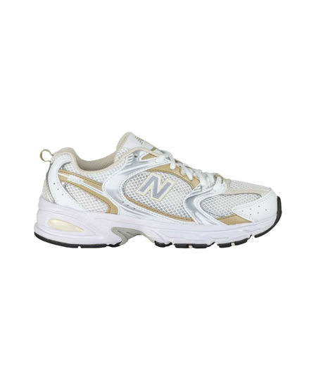 Globo E Commerce Calzature Abbigliamento Sport Intimo Accessori NEW BALANCE 530 Sneaker da donna bianca grigia e oro con intersuola ABZORB MR530RD