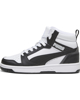 Immagine di PUMA - Sneaker alta da ragazzo bianca e nera con lacci, numerata 36/39 - REBOUND V6 MID JR