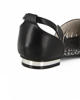 Immagine di MISS GLOBO - Sandalo nero strass punta gabbietta, sottopiede VERA PELLE
