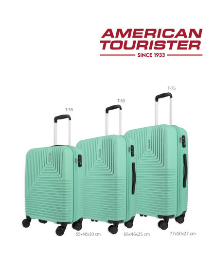 Immagine di AMERICAN TOURISTER - TROLLEY VERDE MENTA IN ABS 4 RUOTE CON COMBINAZIONE TSA