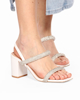 Immagine di MISS GLOBO - Sandalo gioiello bianco tacco 7,5