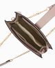 Immagine di ENRICO COVERI - Borsa due manici taupe con tasca posteriore e logo metallico sulla pattina, tracolla removibile