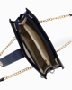Immagine di ENRICO COVERI - Borsa due manici blu con tasca posteriore e logo metallico sulla pattina, tracolla removibile