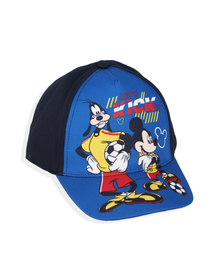 Immagine di MICKEY - Cappello baseball blu con stampa frontale e chiusura a strappo