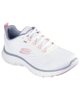 Immagine di SKECHERS - FLEX APPEAL 5.0 MEMORY FOAM - Sneakers bianca con dettagli blu e rosa