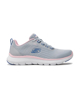 Immagine di SKECHERS - FLEX APPEAL 5.0 MEMORY FOAM - Sneakers grigia con dettagli blu e rosa