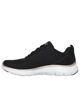 Immagine di SKECHERS - FLEX APPEAL 5.0 UPTAKE MEMORY FOAM - Sneakes donna nera con dettagli oro e soletta in memory foam