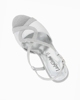 Immagine di LADY GLOBO - Sandalo laminato argento con inserti lurex, tacco 9cm - PIANTA LARGA