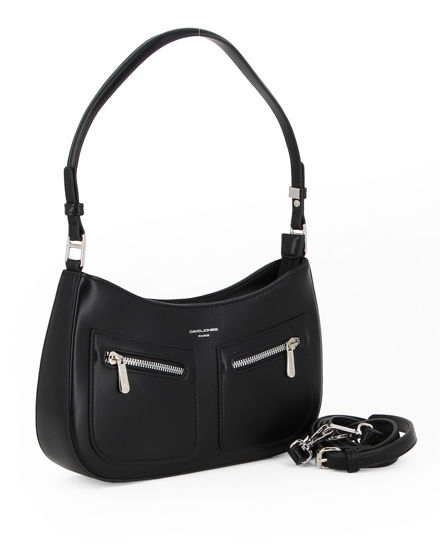 Tracolla Larga 3,8 Cm Regolabile Con Moschettone - Sostitutiva Universale Per Borse, Zaini E Accessori - Colore Nero - 4