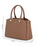 Immagine di DAVID JONES - Borsa due manici camel con tre scomparti principali e tracolla removibile
