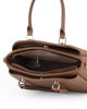 Immagine di DAVID JONES - Borsa due manici camel con tre scomparti principali e tracolla removibile