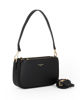 Immagine di DAVID JONES - Borsa a spalla nera con tre scomparti principali e tracolla removibile