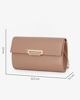 Immagine di MISS GLOBO - Pochette beige con patta e chiusura metallica a incastro