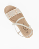Immagine di MISS GLOBO - Sandalo beige con sottopiede in VERA PELLE e cinturini incrociati, tacco 4,5CM