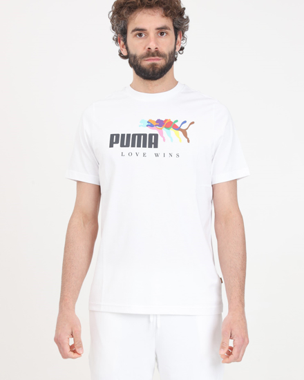 Immagine di PUMA - T-SHIRT DA UOMO ESS+ LOVE WINS TEE BIANCA - 680000_02