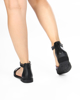 Immagine di GLOBO ROSA - Sandalo nero con zip posteriore e sottopiede in memory foam