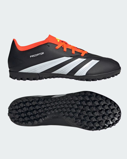 Immagine di ADIDAS - SCARPA PREDATOR CLUB TF DA UOMO NERA CON DETTAGLI ROSSO FLUO - IG7711