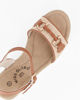 Immagine di MISS GLOBO - Sandalo beige con morsetto e sottpiede in VERA PELLE, zeppa 7CM