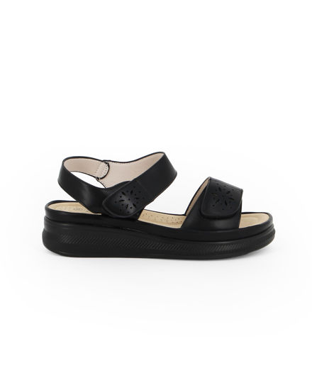 FASS Ciabatta Uomo Con Strapzo E Sottopiede In Legno Nautico - Modello Originale 1851.1, Colore Nero, Taglia 45