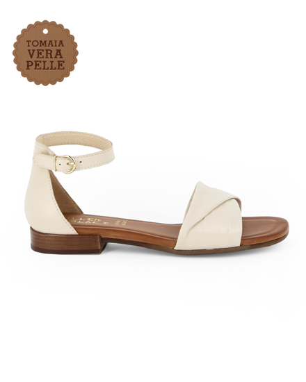 Immagine di ELLEN BLAKE - Sandalo beige in VERA PELLE