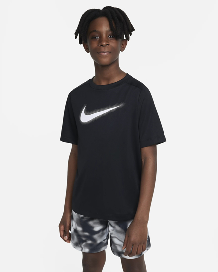 Immagine di NIKE - T-SHIRT MM DRI-FIT MULTI+ DA BAMBINO NERA - DX5386/010