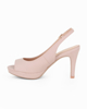 Immagine di MISS GLOBO - Pumps nude open toe con sottopiede in VERA PELLE, tacco 9,5CM