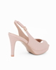 Immagine di MISS GLOBO - Pumps nude open toe con sottopiede in VERA PELLE, tacco 9,5CM