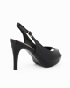 Immagine di MISS GLOBO - Pumps nero open toe con sottopiede in VERA PELLE, tacco 9,5CM