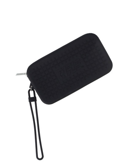 Immagine di RIFLE - Pochette in silicone nera con cerniera impermeabile