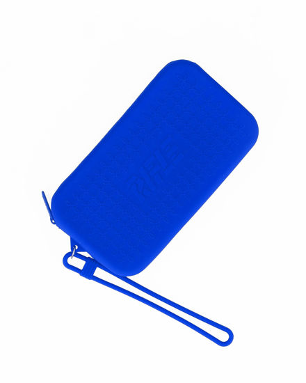 Immagine di RIFLE - Pochette in silicone blu con cerniera impermeabile