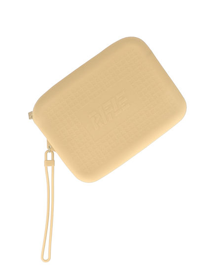 Immagine di RIFLE - Pochette in silicone oro con cerniera impermeabile