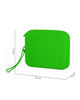 Immagine di RIFLE - Pochette in silicone verde con cerniera impermeabile