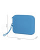 Immagine di RIFLE - Pochette in silicone celeste con cerniera impermeabile