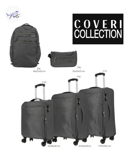 Immagine di COVERI COLLECTION - TROLLEY MORBIDO GRIGIO 4 RUOTE SUPERLEGGERO CON ESPANSIONE