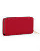 Immagine di LANCETTI - Portafoglio rosso da donna con cuciture decorative e laccetto al polso