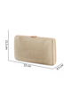 Immagine di DIVAS - Clutch oro glitterata con righe verticali e chiusura metallica